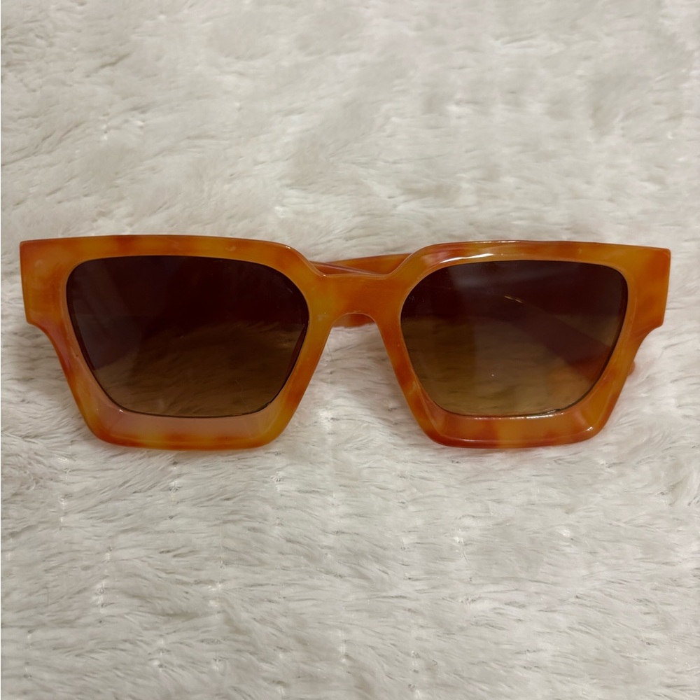 Orange Square Fashion Sunglasses